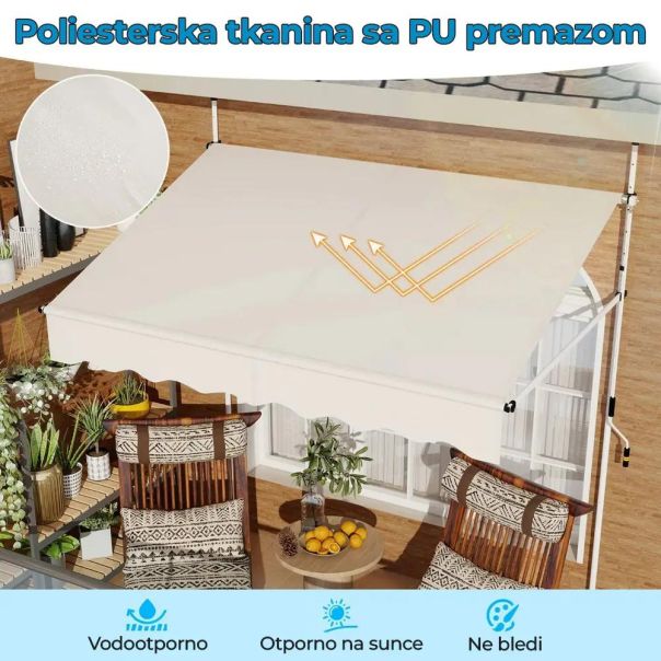 Balkonska Tenda Bež 200x120cm - EP2931903