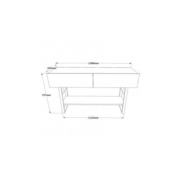 HANAH HOME Komoda Ml23-A, svetlo braon - 192719-1