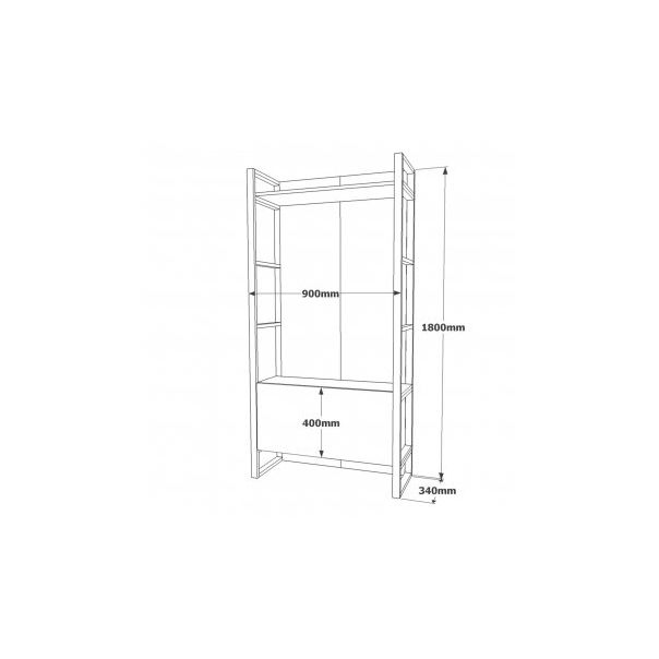 HANAH HOME Cipelarnik sa čivilukom Ml16-A, svetlo braon - 192731