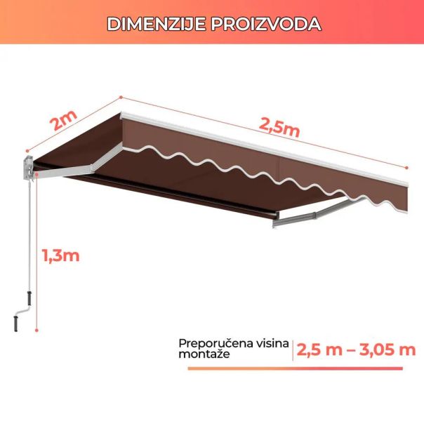 Tenda 250x200cm Braon - EP2931918
