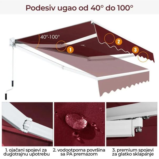Tenda 250x200cm Bordo - EP2931921