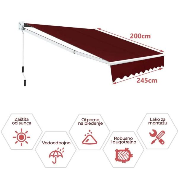 Tenda 250x200cm Bordo - EP2931921