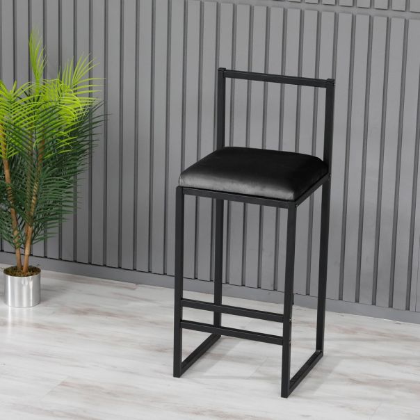 HANAH HOME Barska stolica Nordic, crna - 118BRN1172