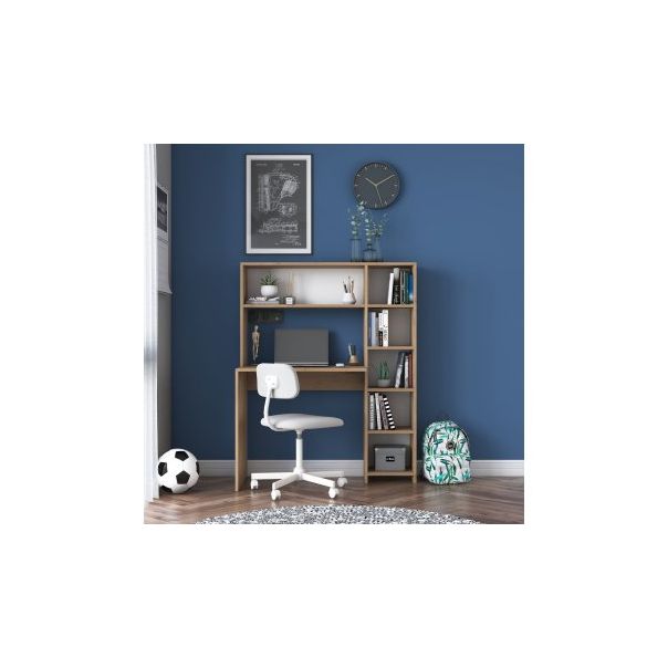 HANAH HOME Radni sto sa policama HA104 - 2025, braon - 194133