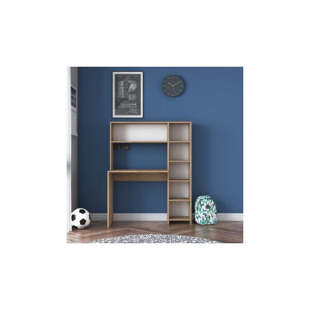 HANAH HOME Radni sto sa policama HA104 - 2025, braon - 194133