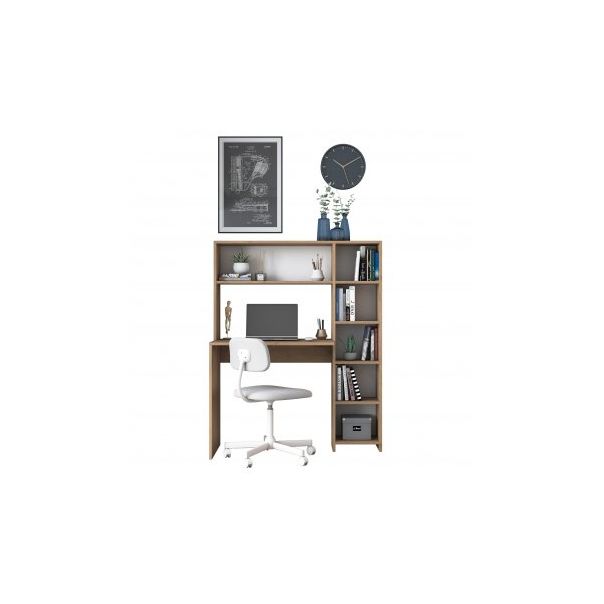 HANAH HOME Radni sto sa policama HA104 - 2025, braon - 194133