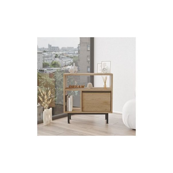 HANAH HOME Pomoćni stočić On6-S, svetlo braon - 194147