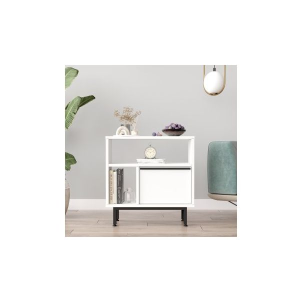 HANAH HOME Pomoćni stočić On6-W, bela - 194148-1