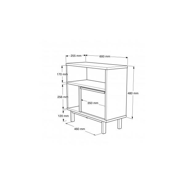 HANAH HOME Pomoćni stočić On6-W, bela - 194148-1