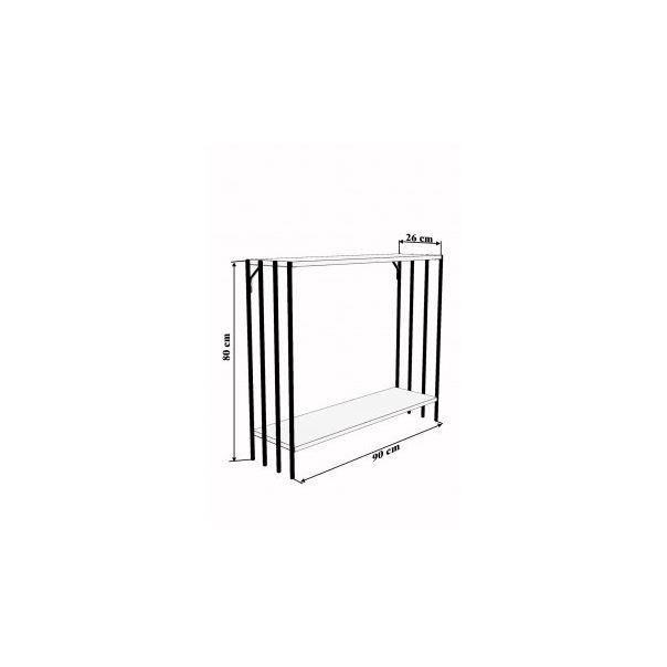 HANAH HOME Konzolni sto Verona, svetlo braon/crna - 194180