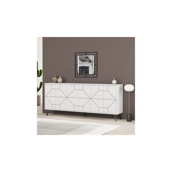 HANAH HOME Komoda Dune 183, bela - 194338-1