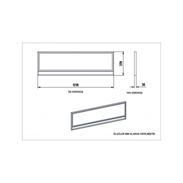HANAH HOME Komoda Polka Aynalı White - 194340