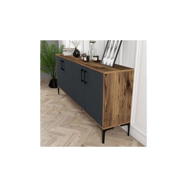 HANAH HOME Komoda Kiev, braon/antracit - 194384