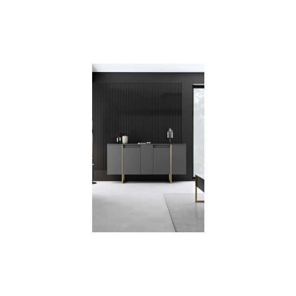 HANAH HOME Komoda Luxe Anthracite Gold - 194394