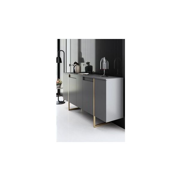 HANAH HOME Komoda Luxe Anthracite Gold - 194394