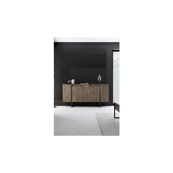 HANAH HOME Komoda Luxe Walnut Black - 194395