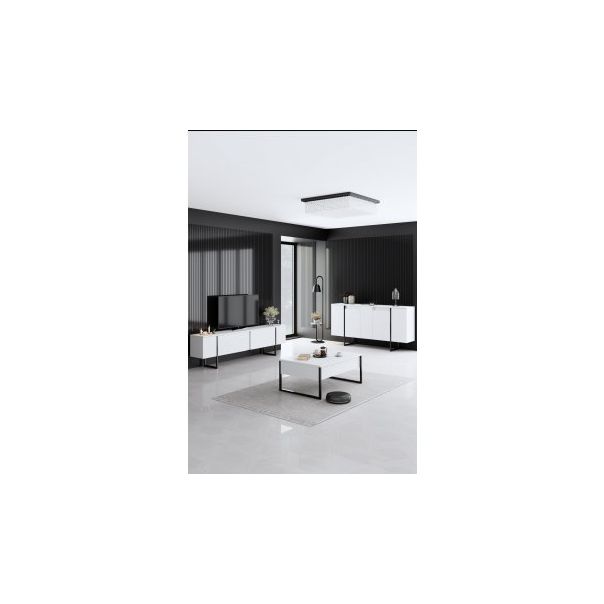HANAH HOME Komoda Luxe White Black - 194397
