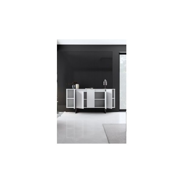 HANAH HOME Komoda Luxe White Black - 194397