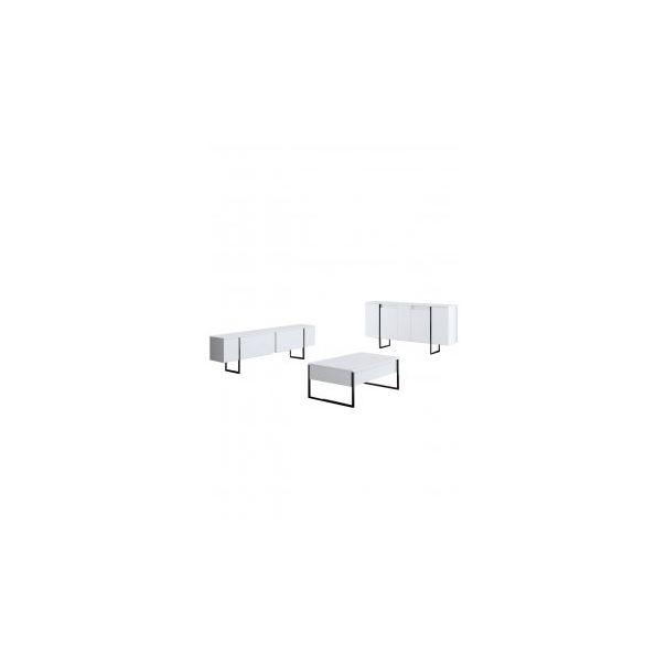 HANAH HOME Komoda Luxe White Black - 194397