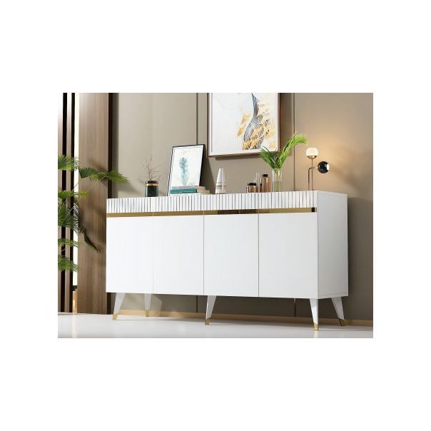 HANAH HOME Komoda Defne White Gold - 194400