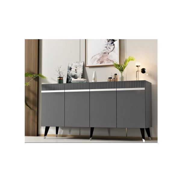 HANAH HOME Komoda Defne Anthracite Silver - 194404