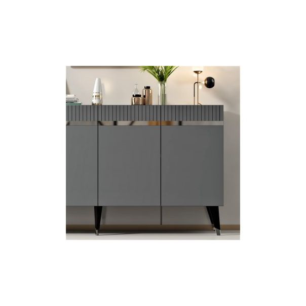 HANAH HOME Komoda Defne Anthracite Silver - 194404