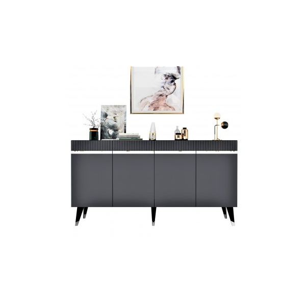 HANAH HOME Komoda Defne Anthracite Silver - 194404