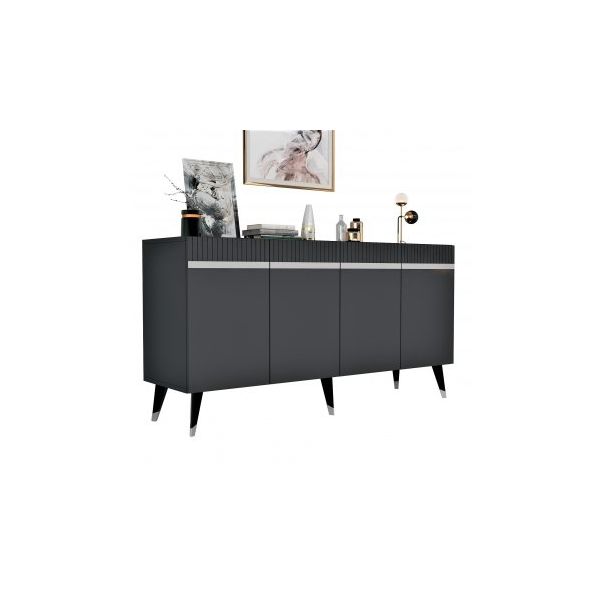 HANAH HOME Komoda Defne Anthracite Silver - 194404