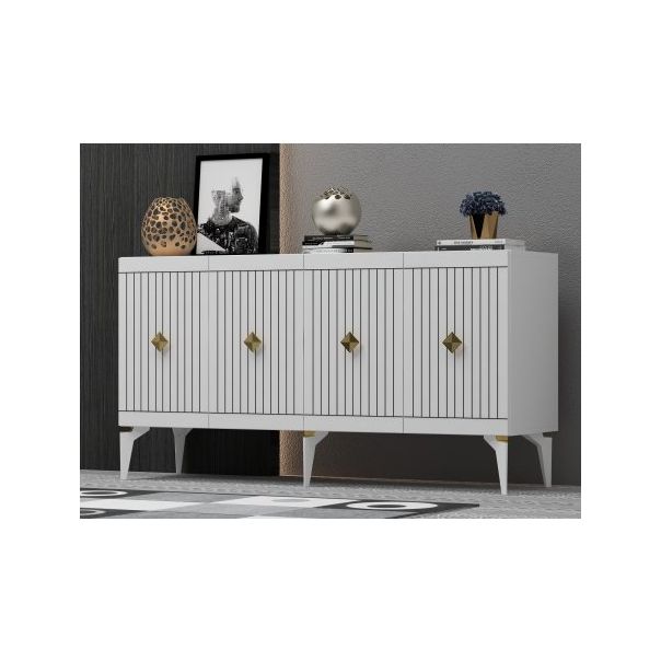 HANAH HOME Komoda Midas White Gold - 194409
