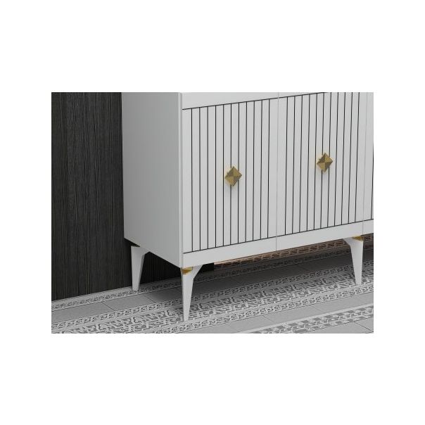 HANAH HOME Komoda Midas White Gold - 194409