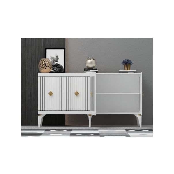 HANAH HOME Komoda Midas White Gold - 194409