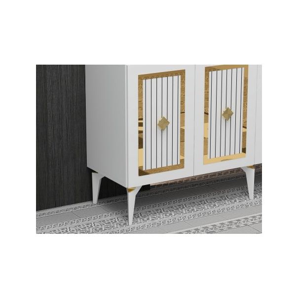 HANAH HOME Komoda Nora White Gold - 194421-1