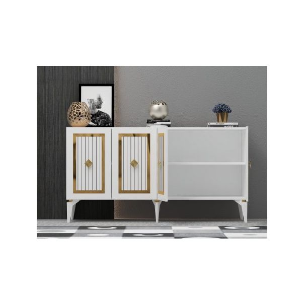 HANAH HOME Komoda Nora White Gold - 194421-1