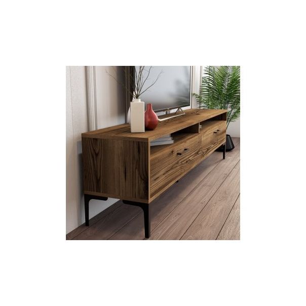 HANAH HOME TV polica Istanbul 2 Walnut - 194425