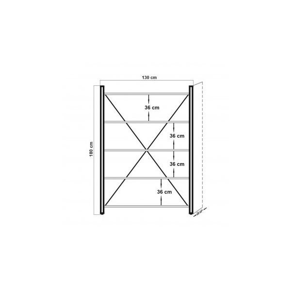 HANAH HOME Polica Cosmo Fix - 194457