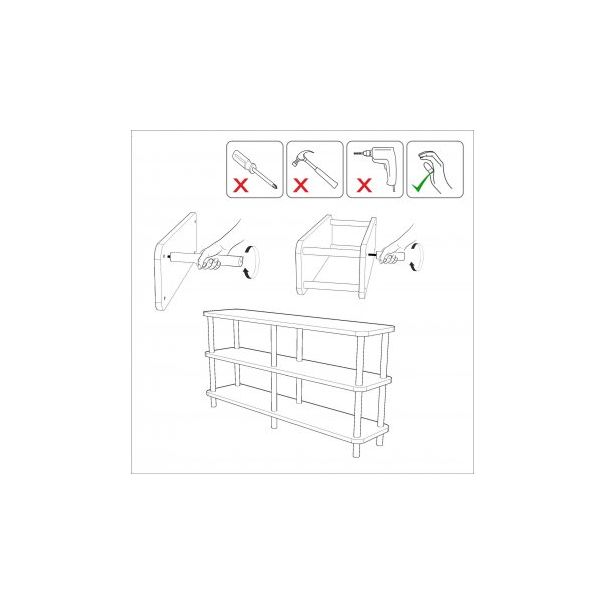 HANAH HOME Polica Zen, svetlobraon - 194478