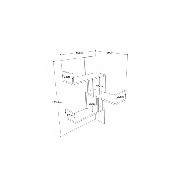 HANAH HOME Zidna polica VG17 A - 194498