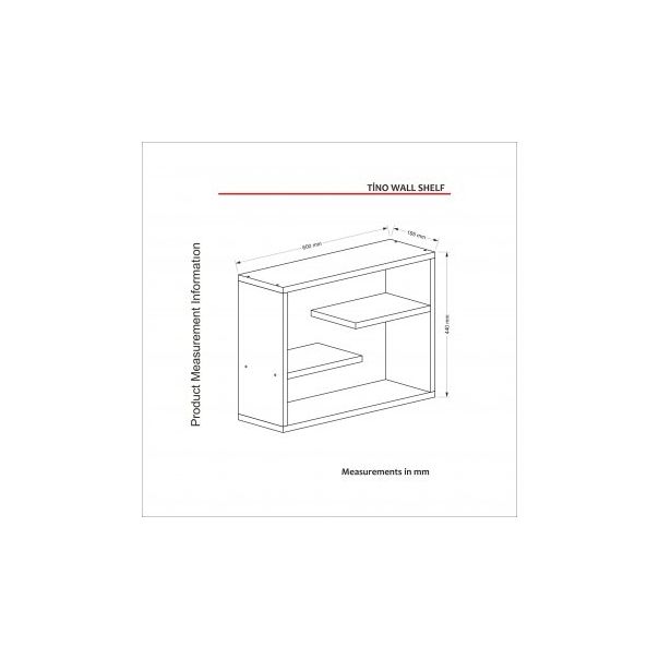 HANAH HOME Zidna polica Tino Walnut - 194520