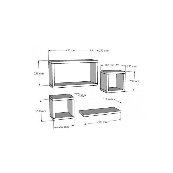 HANAH HOME Zidna polica Babi White - 194526