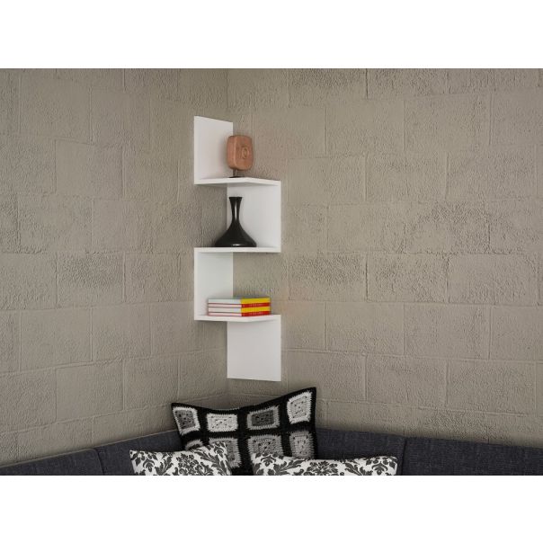 HANAH HOME Zidna polica Corner White - 194527