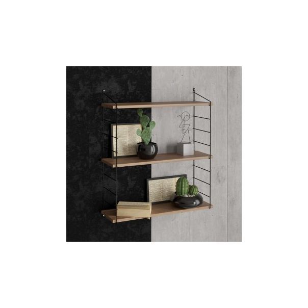 HANAH HOME Zidna polica Armoni 3'lu Walnut - 194528