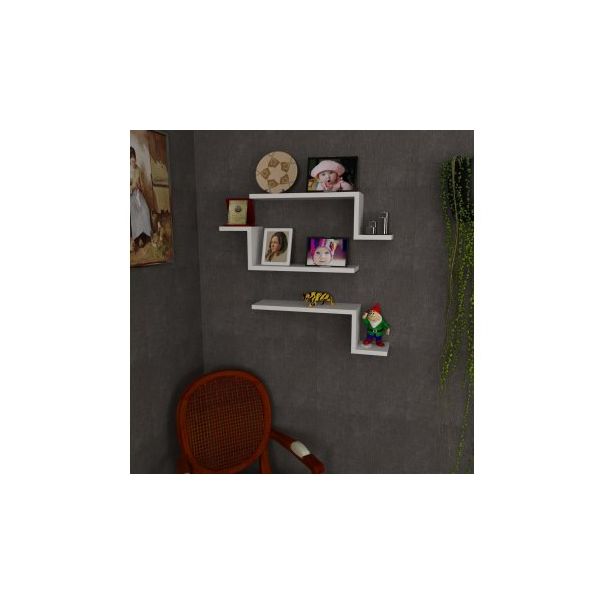 HANAH HOME Zidna polica Lowa White - 194533