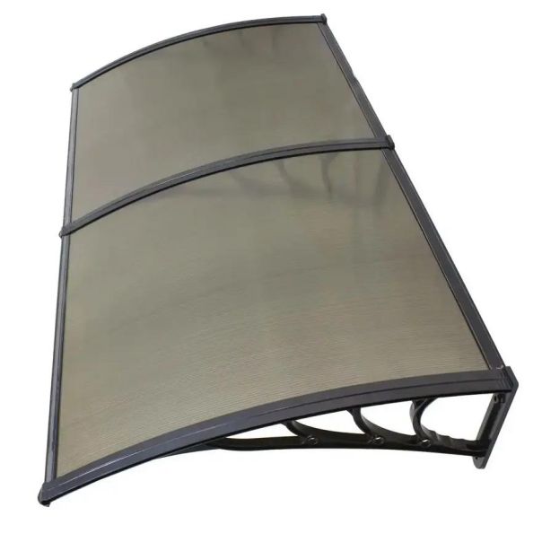 Nadstrešnica Aluminijumska 200x120cm Crna Bronza 5mm - EP3047988
