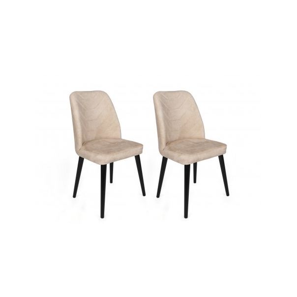 HANAH HOME Set trpezarijskih stolica 4/1 Dallas-520, krem/crna - 194862