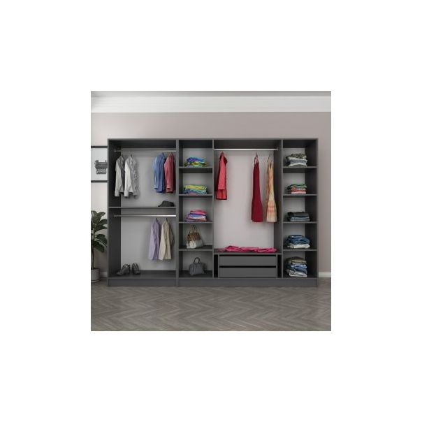 HANAH HOME Ormar Kale 4939, siva - 194941