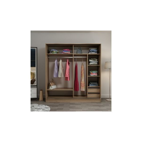 HANAH HOME Klizni ormar Kale 3168, bela/braon - 194942