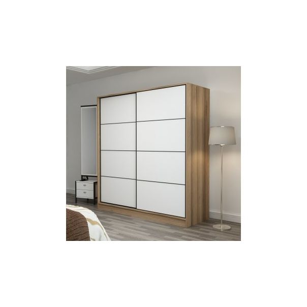 HANAH HOME Klizni ormar Kale 3168, bela/braon - 194942