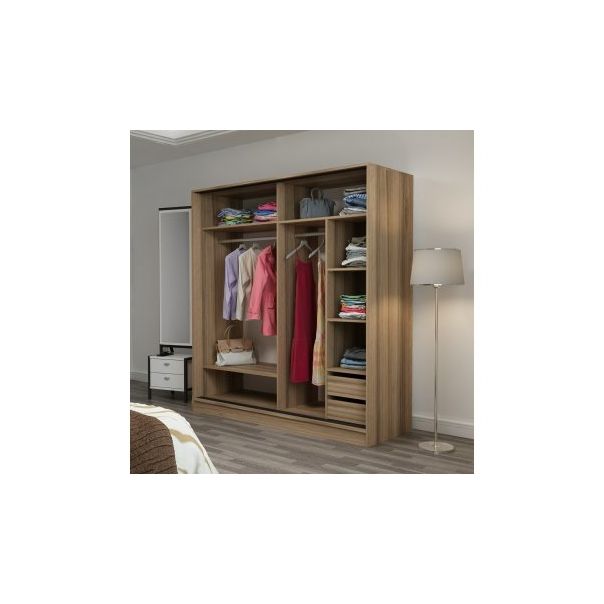 HANAH HOME Klizni ormar Kale 3168, bela/braon - 194942