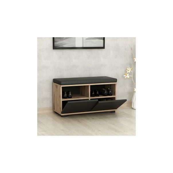 HANAH HOME Cipelarnik Drago Walnut Black - 195010