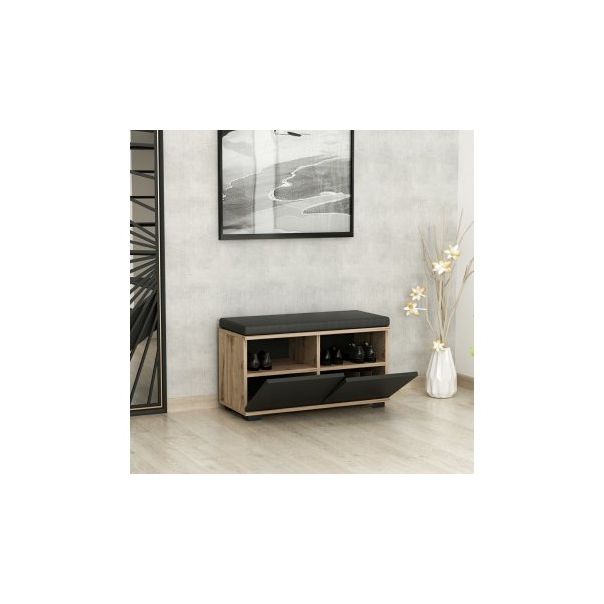 HANAH HOME Cipelarnik Drago Walnut Black - 195010